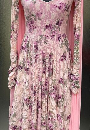 Dreamy Drape Blushing Blossom Anarkali