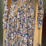 Floral Anarkali Suit with Dupatta