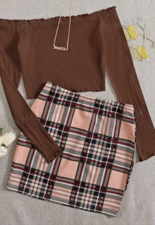 Autumn Plaid Chic Set