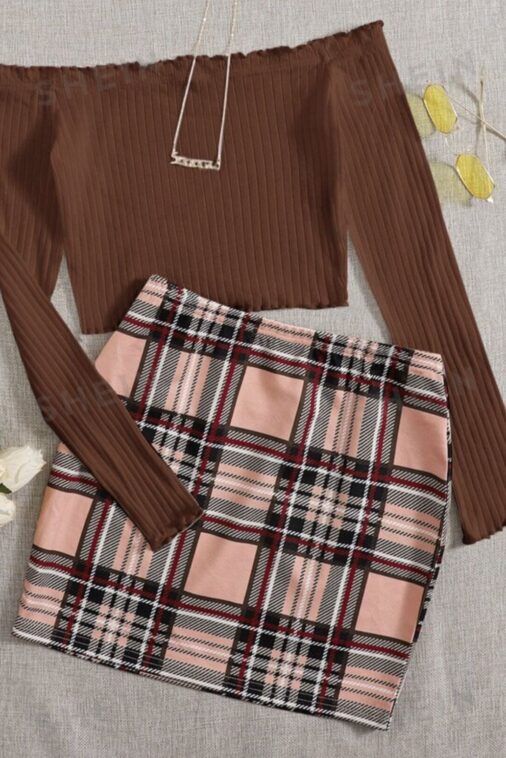 Autumn Plaid Chic Set