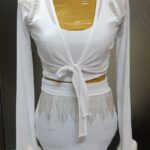 White Sheer Tie-Front Ensemble