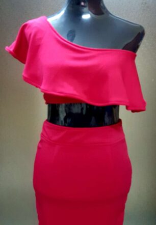 Fuchsia Flair Ruffled Ensemble