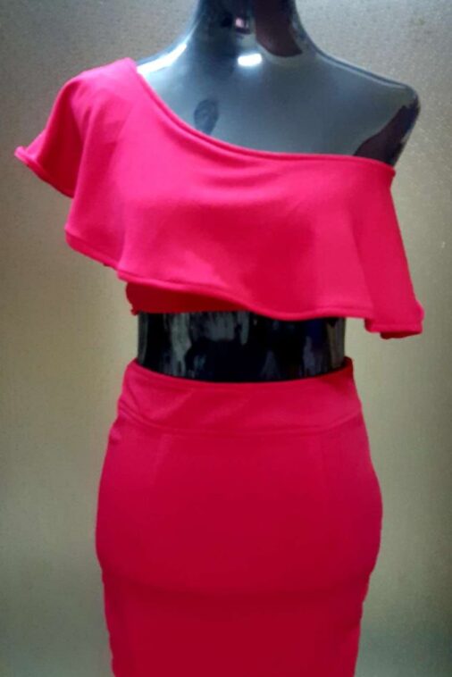 Fuchsia Flair Ruffled Ensemble