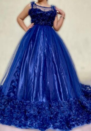 Midnight Blossom Gown