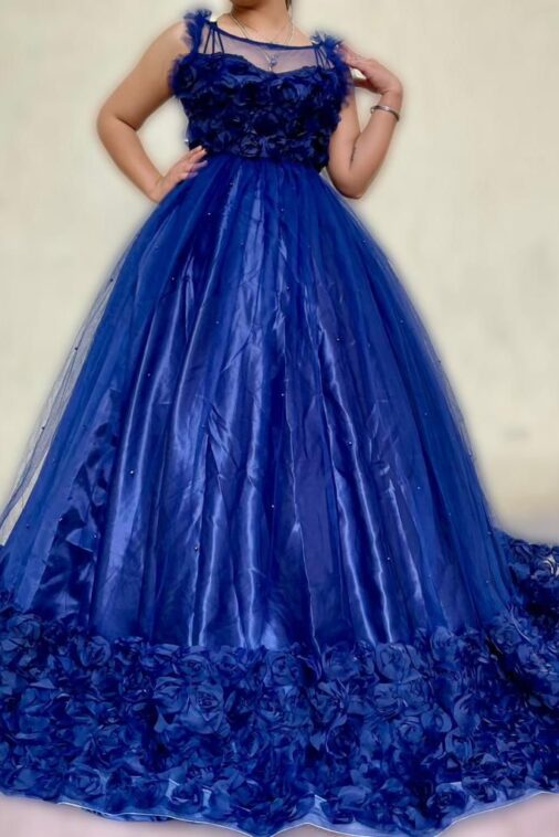 Midnight Blossom Gown