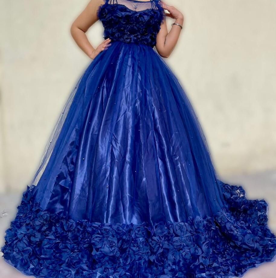 Midnight Blossom Gown