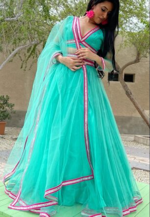 Emerald Bloom Choli Set