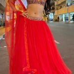 Ruby Radiance Sparkling Lehenga