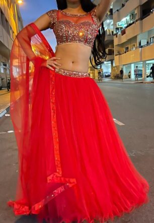 Ruby Radiance Sparkling Lehenga