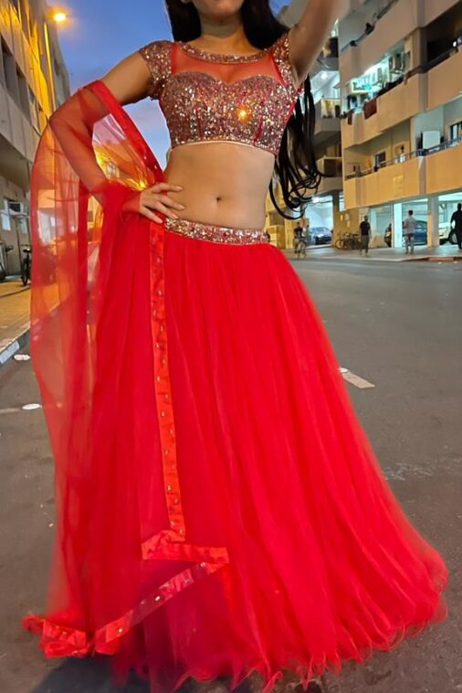 Ruby Radiance Sparkling Lehenga