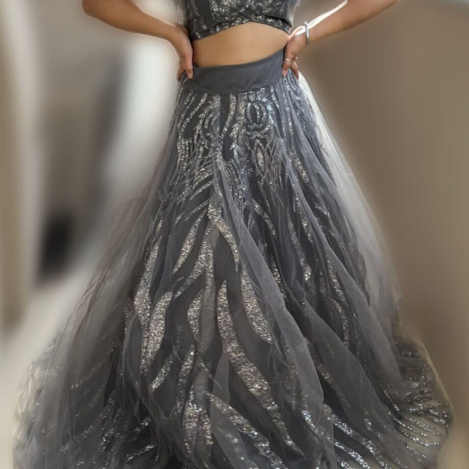 Silver Stardust Lehenga