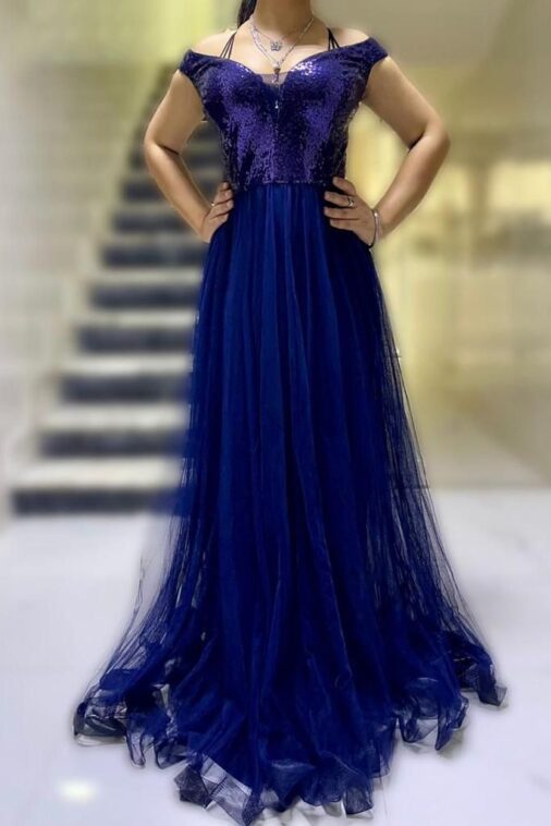Blue Sapphire Sparkle Gown