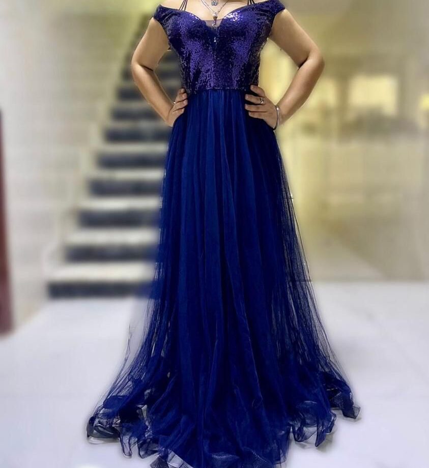 Blue Sapphire Sparkle Gown