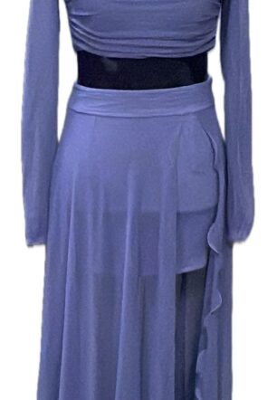grey Indo western two piece