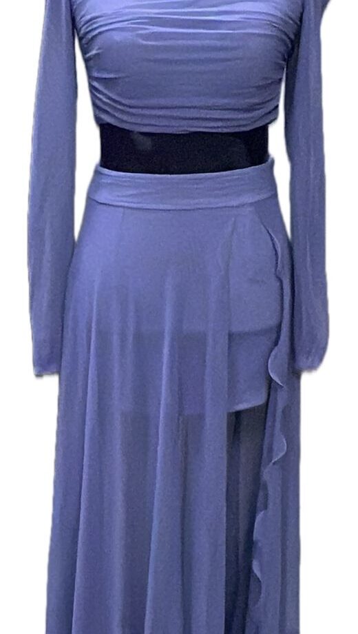 grey Indo western two piece