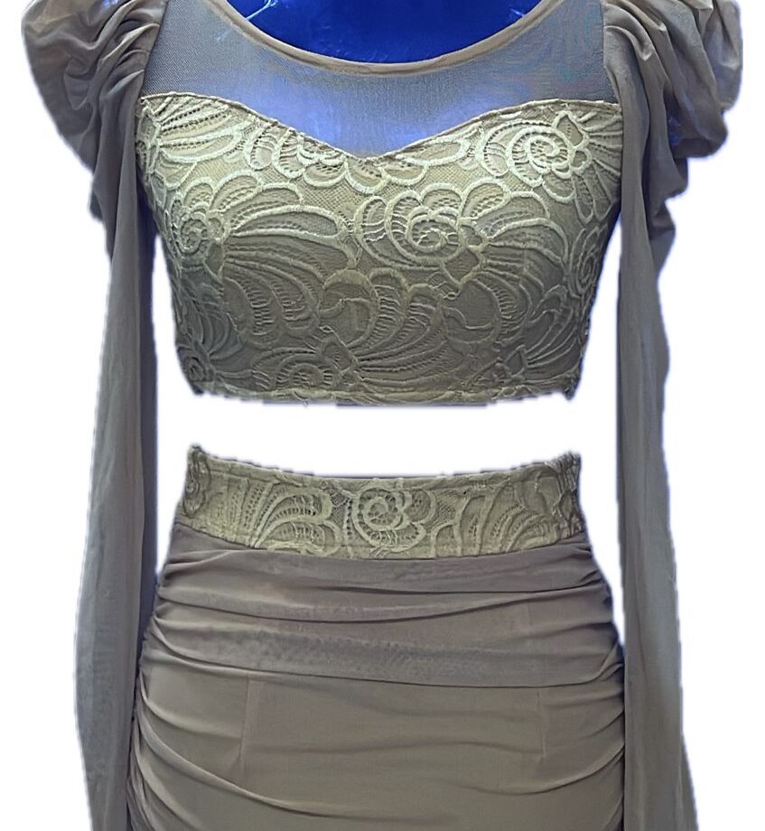 Mehendi Full sleave Two piece short dress