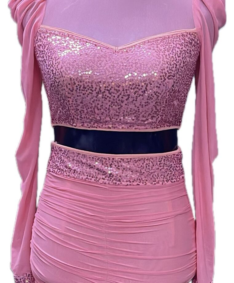 tWO PIECE FULL SLEVE WITH GEATHER SKIRT