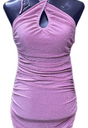Baby pink shimmer short dress