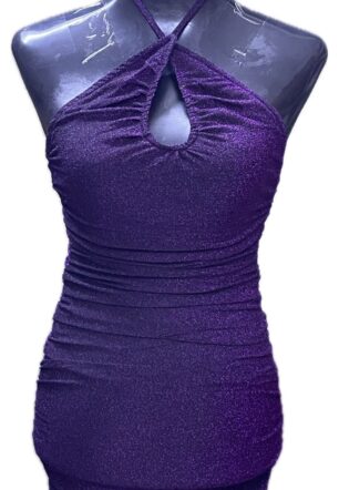 wine shimmer short Dress