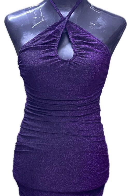 wine shimmer short Dress