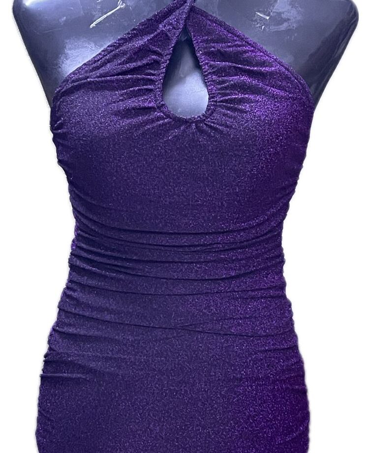 wine shimmer short Dress